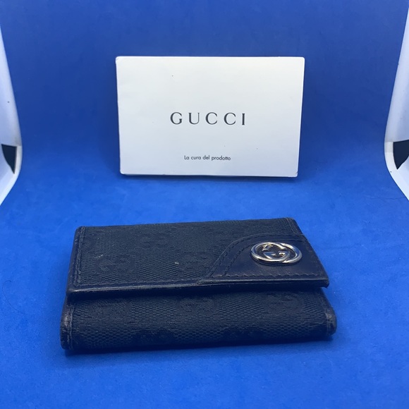 Rare GUCCI Guccisimo vintage black key holder wallet - Picture 2 of 12